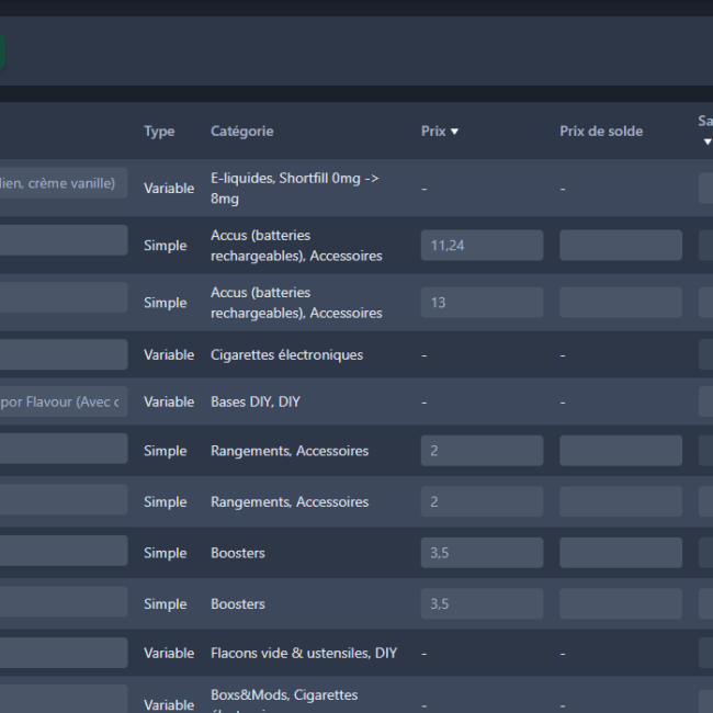 WooCommerce Advanced Stock Editor Plugin