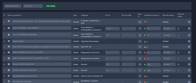 WooCommerce Advanced Stock Editor Plugin